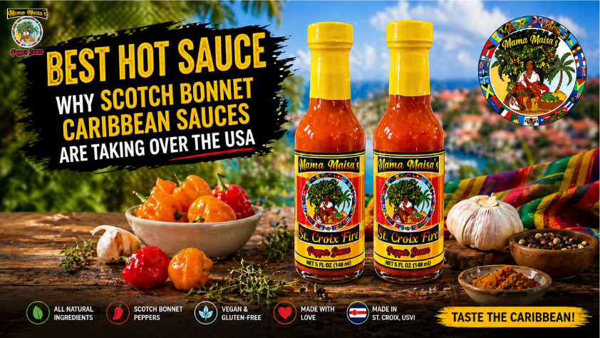 St Croix Fire Scotch Bonnet Caribbean hot sauce bottle