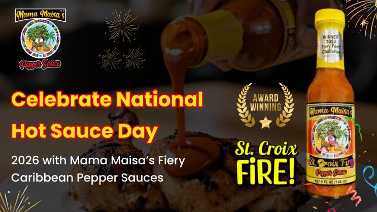 Mama Maisa’s Caribbean Scotch Bonnet hot sauce for National Hot Sauce Day