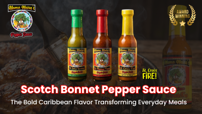 Authentic Scotch bonnet pepper sauce with bold Caribbean hot sauce flavor