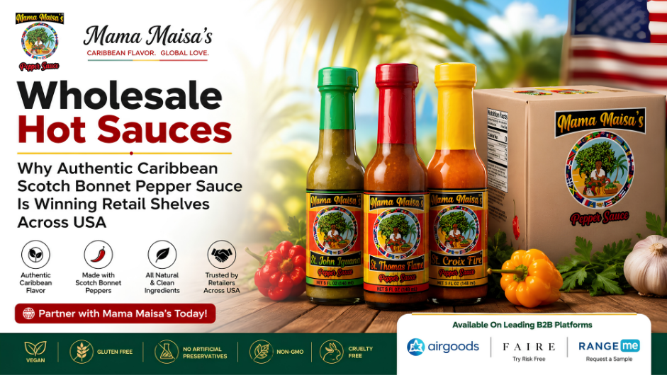 Wholesale hot sauces featuring authentic Scotch bonnet pepper sauce