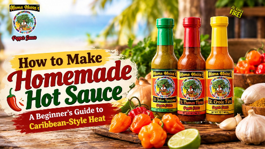 Hot Sauce Homemade with Scotch bonnet peppers and lime