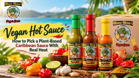 Vegan hot sauce for Caribbean-inspired plant-based meals and recipes